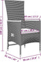 vidaXL - Tuinstoelen - 2 - st - verstelbaar - met - kussens - poly - rattan - grijs