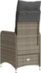 vidaXL - Tuinstoelen - 2 - st - verstelbaar - met - kussens - poly - rattan - grijs