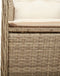 vidaXL - Tuinstoelen - 2 - st - verstelbaar - met - kussens - poly - rattan - beige