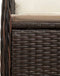 vidaXL - Tuinstoelen - 2 - st - verstelbaar - met - kussens - poly - rattan - bruin