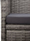vidaXL - Tuinstoelen - 2 - st - verstelbaar - met - kussens - poly - rattan - grijs
