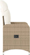 vidaXL - Tuinstoelen - 2 - st - verstelbaar - met - kussens - poly - rattan - beige