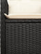 vidaXL - Tuinstoelen - 2 - st - verstelbaar - met - kussens - poly - rattan - zwart