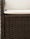 vidaXL - Tuinstoelen - 2 - st - verstelbaar - met - kussens - poly - rattan - bruin