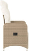 vidaXL - Tuinstoelen - 2 - st - verstelbaar - met - kussens - poly - rattan - beige