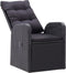 vidaXL - Tuinstoelen - 2 - st - verstelbaar - met - kussens - poly - rattan - zwart