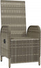 vidaXL - Tuinstoelen - 2 - st - verstelbaar - met - kussens - poly - rattan - grijs