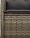 vidaXL - Tuinstoelen - 2 - st - verstelbaar - met - kussens - poly - rattan - grijs