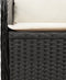 vidaXL - Tuinstoelen - 2 - st - verstelbaar - met - kussens - poly - rattan - zwart