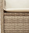 vidaXL - Tuinstoelen - 2 - st - verstelbaar - met - kussens - poly - rattan - beige