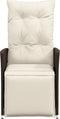 vidaXL - Tuinstoelen - 2 - st - verstelbaar - met - kussens - poly - rattan - bruin
