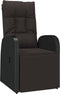 vidaXL - Tuinstoelen - 2 - st - verstelbaar - met - kussens - poly - rattan - zwart