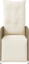 vidaXL - Tuinstoelen - 2 - st - verstelbaar - met - kussens - poly - rattan - beige