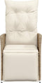 vidaXL - Tuinstoelen - 2 - st - verstelbaar - met - kussens - poly - rattan - beige