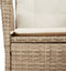 vidaXL - Tuinstoelen - 2 - st - verstelbaar - met - kussens - poly - rattan - beige