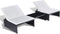 vidaXL - Tuinstoelen - 2 - st - verstelbaar - met - tafel - poly - rattan - zwart