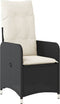 vidaXL - Tuinstoelen - 2 - st - verstelbaar - met - tafel - poly - rattan - zwart