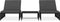 vidaXL - Tuinstoelen - 2 - st - verstelbaar - met - tafel - poly - rattan - zwart