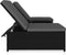 vidaXL - Tuinstoelen - 2 - st - verstelbaar - met - tafel - poly - rattan - zwart