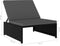 vidaXL - Tuinstoelen - 2 - st - verstelbaar - met - tafel - poly - rattan - zwart