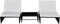 vidaXL - Tuinstoelen - 2 - st - verstelbaar - met - tafel - poly - rattan - zwart