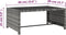 vidaXL - Tuinstoelen - 2 - st - verstelbaar - met - tafel - poly - rattan - grijs