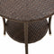 vidaXL - Tuinstoelen - 2 - st - verstelbaar - met - tafel - poly - rattan - bruin