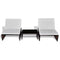 vidaXL - Tuinstoelen - 2 - st - verstelbaar - met - tafel - poly - rattan - bruin