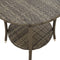 vidaXL - Tuinstoelen - 2 - st - verstelbaar - met - tafel - poly - rattan - grijs