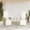vidaXL - Tuinstoelen - 2 - st - verstelbaar - met - tafel - poly - rattan - beige