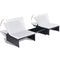 vidaXL - Tuinstoelen - 2 - st - verstelbaar - met - tafel - poly - rattan - zwart