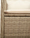 vidaXL - Tuinstoelen - 2 - st - verstelbaar - met - tafel - poly - rattan - beige