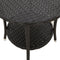 vidaXL - Tuinstoelen - 2 - st - verstelbaar - met - tafel - poly - rattan - zwart