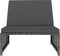 vidaXL - Tuinstoelen - 2 - st - verstelbaar - met - tafel - poly - rattan - grijs