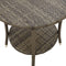 vidaXL - Tuinstoelen - 2 - st - verstelbaar - met - tafel - poly - rattan - grijs