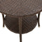 vidaXL - Tuinstoelen - 2 - st - verstelbaar - met - tafel - poly - rattan - bruin