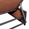 vidaXL - Tuinstoelen - 2 - st - verstelbaar - met - tafel - poly - rattan - bruin