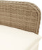 vidaXL - Tuinstoelen - 2 - st - verstelbaar - met - tafel - poly - rattan - beige