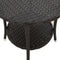 vidaXL - Tuinstoelen - 2 - st - verstelbaar - met - tafel - poly - rattan - zwart