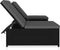 vidaXL - Tuinstoelen - 2 - st - verstelbaar - met - tafel - poly - rattan - zwart