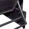 vidaXL - Tuinstoelen - 2 - st - verstelbaar - met - tafel - poly - rattan - zwart