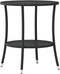 vidaXL - Tuinstoelen - 2 - st - verstelbaar - met - tafel - poly - rattan - zwart