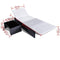 vidaXL - Tuinstoelen - 2 - st - verstelbaar - met - tafel - poly - rattan - zwart