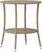 vidaXL - Tuinstoelen - 2 - st - verstelbaar - met - tafel - poly - rattan - beige