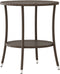 vidaXL - Tuinstoelen - 2 - st - verstelbaar - met - tafel - poly - rattan - bruin