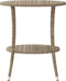 vidaXL - Tuinstoelen - 2 - st - verstelbaar - met - tafel - poly - rattan - beige