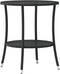 vidaXL - Tuinstoelen - 2 - st - verstelbaar - met - tafel - poly - rattan - zwart