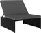 vidaXL - Tuinstoelen - 2 - st - verstelbaar - met - tafel - poly - rattan - zwart