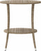 vidaXL - Tuinstoelen - 2 - st - verstelbaar - met - tafel - poly - rattan - beige