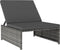 vidaXL - Tuinstoelen - 2 - st - verstelbaar - met - tafel - poly - rattan - grijs